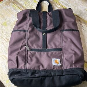 Carhartt purple and black backpack